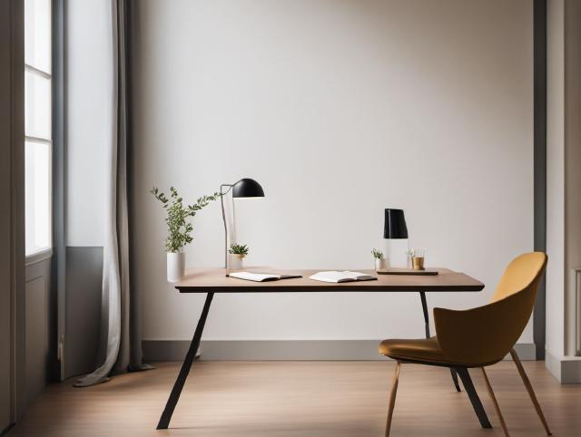 A quiet desk with a notebook and a glass of water